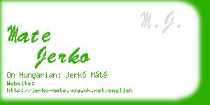 mate jerko business card