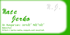 mate jerko business card